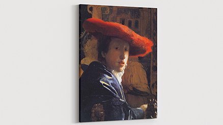 Johannes Vermeer Kırmızı Şapkalı Kız Kanvas Tablo