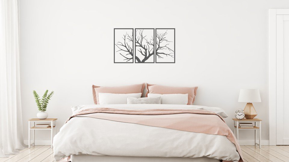 3 Parça Çerçeveli Ağaç Duvar Stickeri 3 Parça Çerçeveli Ağaç Duvar Stickeri