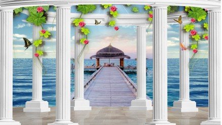 Gül Bahçesi Derinlik Duvar Kağıdı