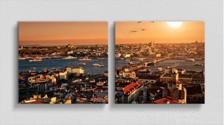 DS-180017032 - Şehir Temalı Kanvas Tablo