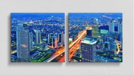 DS-180017471 - Şehir Temalı Kanvas Tablo