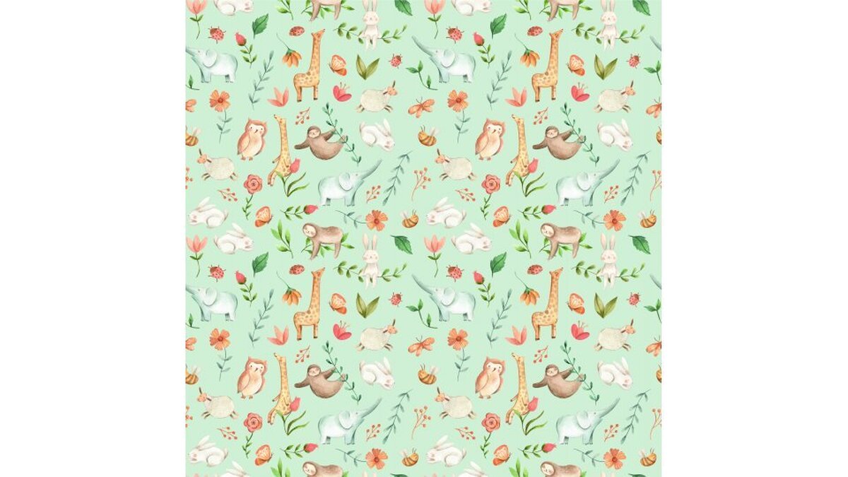 Çocuk odası Sevimli hayvanlar Duvar kağıdı