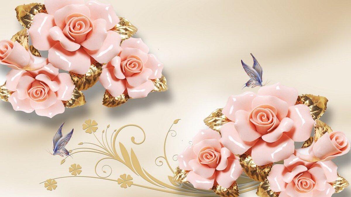 Gül Temalı Duvar Kağıdı