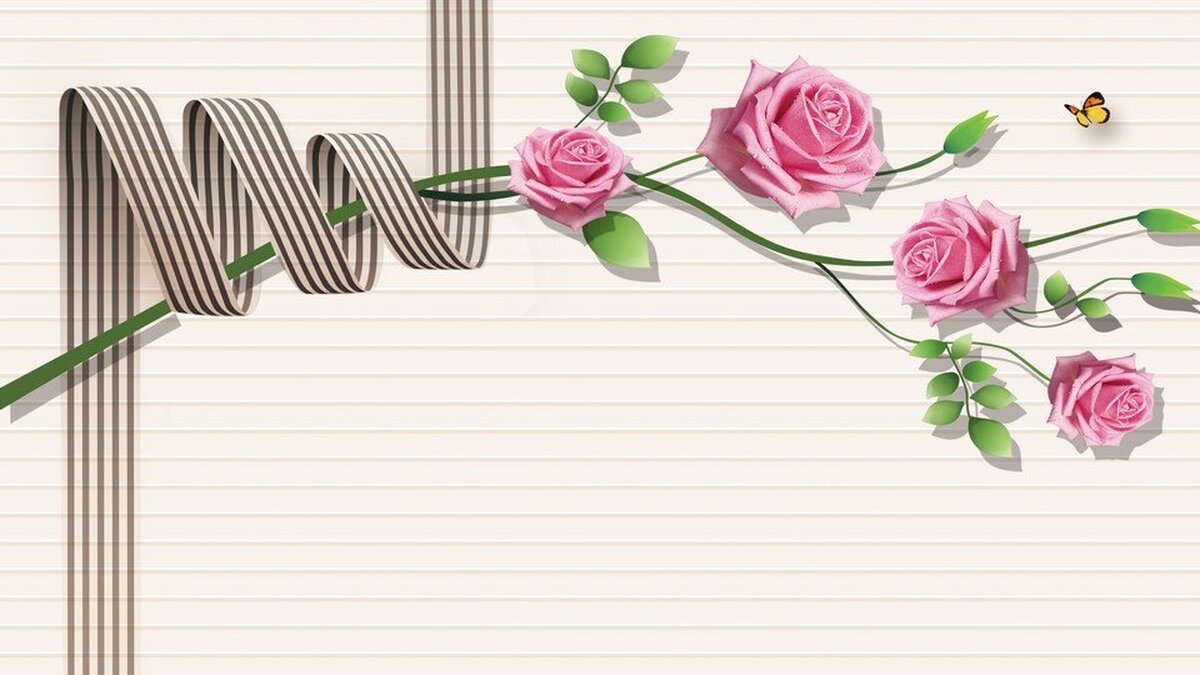 Gül Temalı Duvar Kağıdı