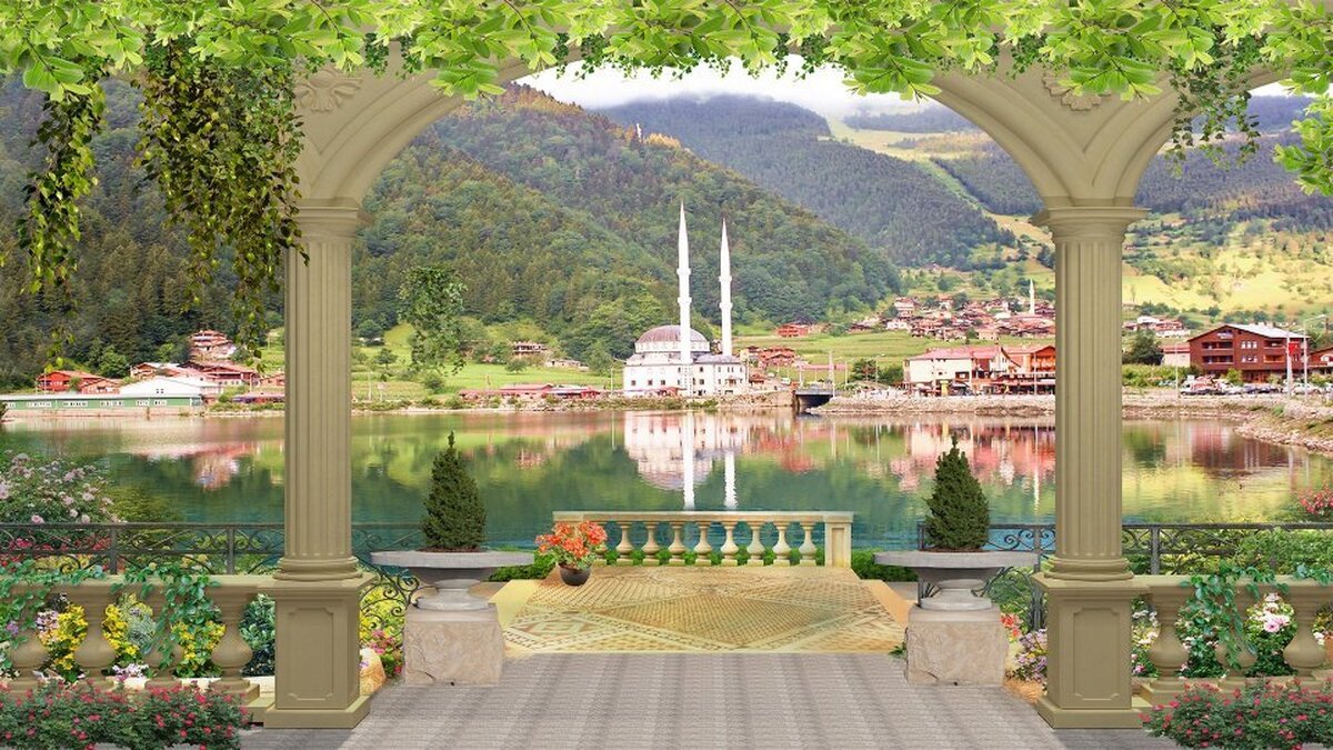 Uzun Göl'e Açılan Teras Duvar Kağıdı