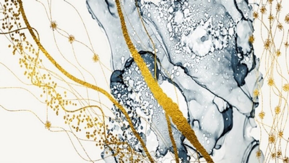 Altın ve Mavi Renk Duvar Kağıdı