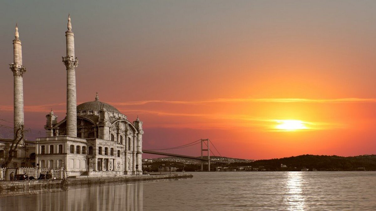 Ortaköy Camii'den Boğaz Köprüsü Duvar Kağıdı